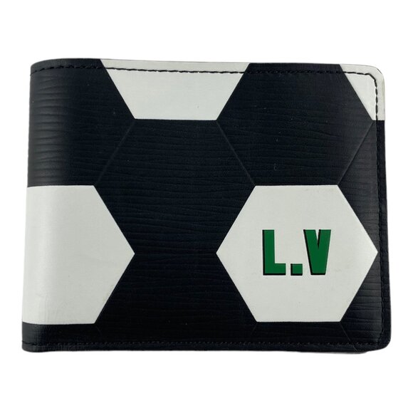 AUTHENTIC LTD. EDITION LOUIS VUITTON SLENDER EPI WALLET 2018 WORLD CUP BLACK - Picture 1 of 7